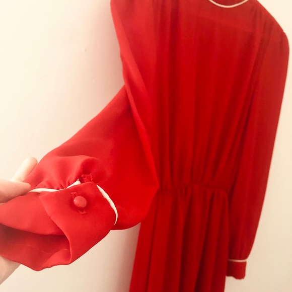 NWOT Vintage red dress - Picture 5 of 5